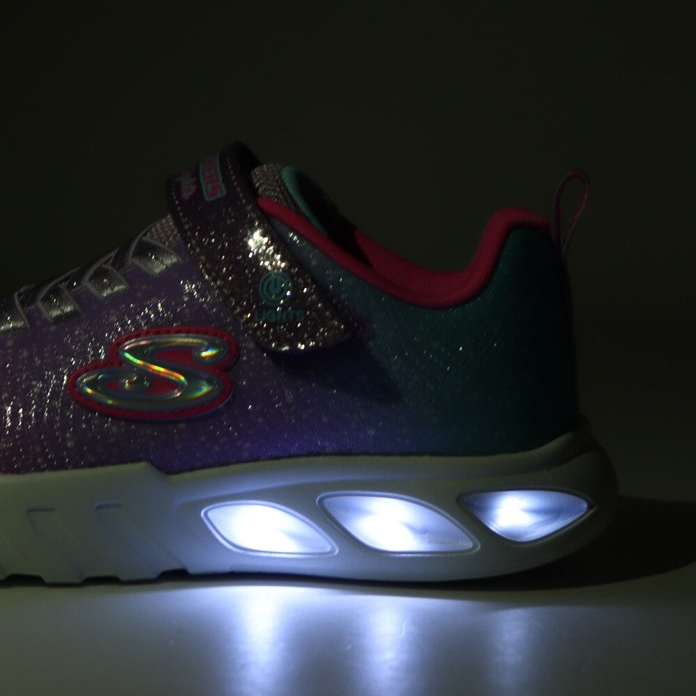 スケッチャーズ（SKECHERS）（キッズ）ジュニアスニーカー スポーツシューズ Sライツ フリッカー フラッシュ オンブレ ドリーマー 303703L-PKMT