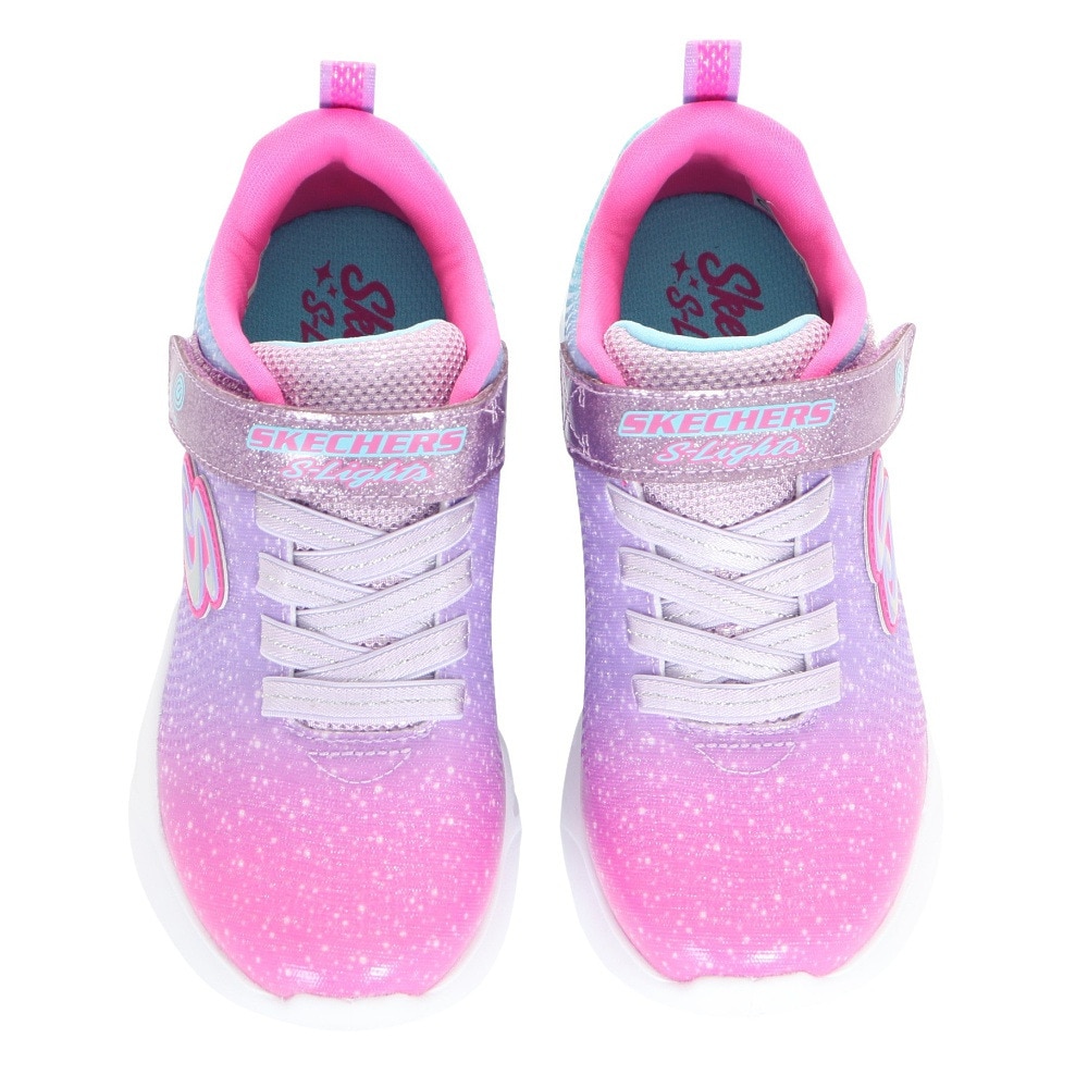 スケッチャーズ（SKECHERS）（キッズ）ジュニアスニーカー スポーツシューズ Sライツ フリッカー フラッシュ オンブレ ドリーマー 303703L-PKMT