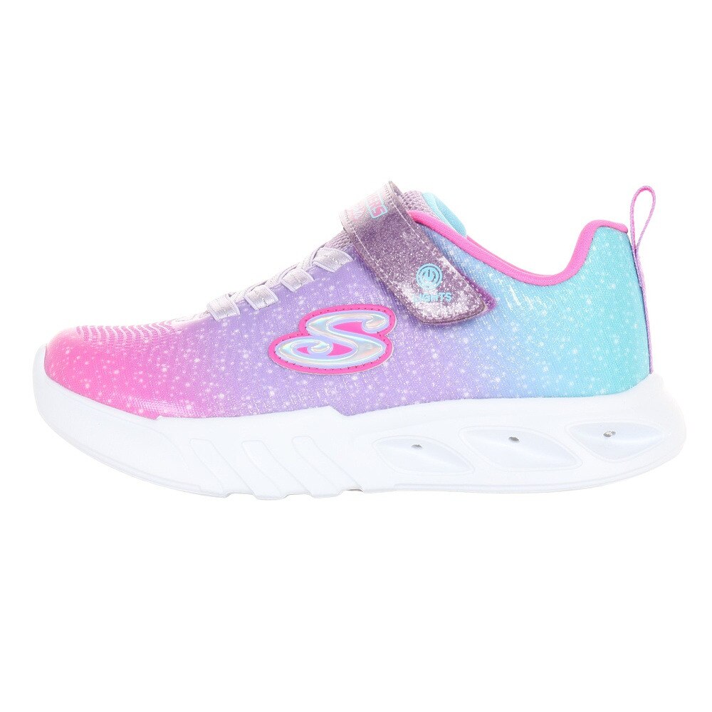 スケッチャーズ（SKECHERS）（キッズ）ジュニアスニーカー スポーツシューズ Sライツ フリッカー フラッシュ オンブレ ドリーマー 303703L-PKMT