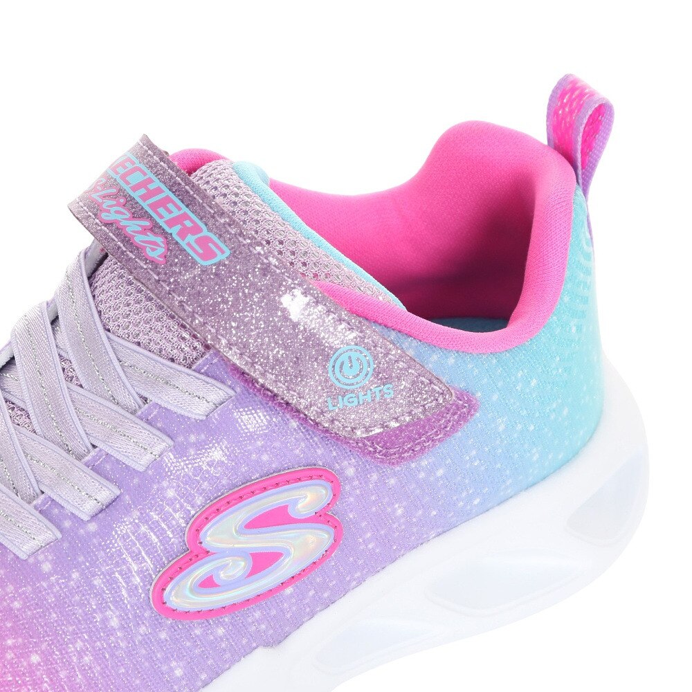 スケッチャーズ（SKECHERS）（キッズ）ジュニアスニーカー スポーツシューズ Sライツ フリッカー フラッシュ オンブレ ドリーマー 303703L-PKMT