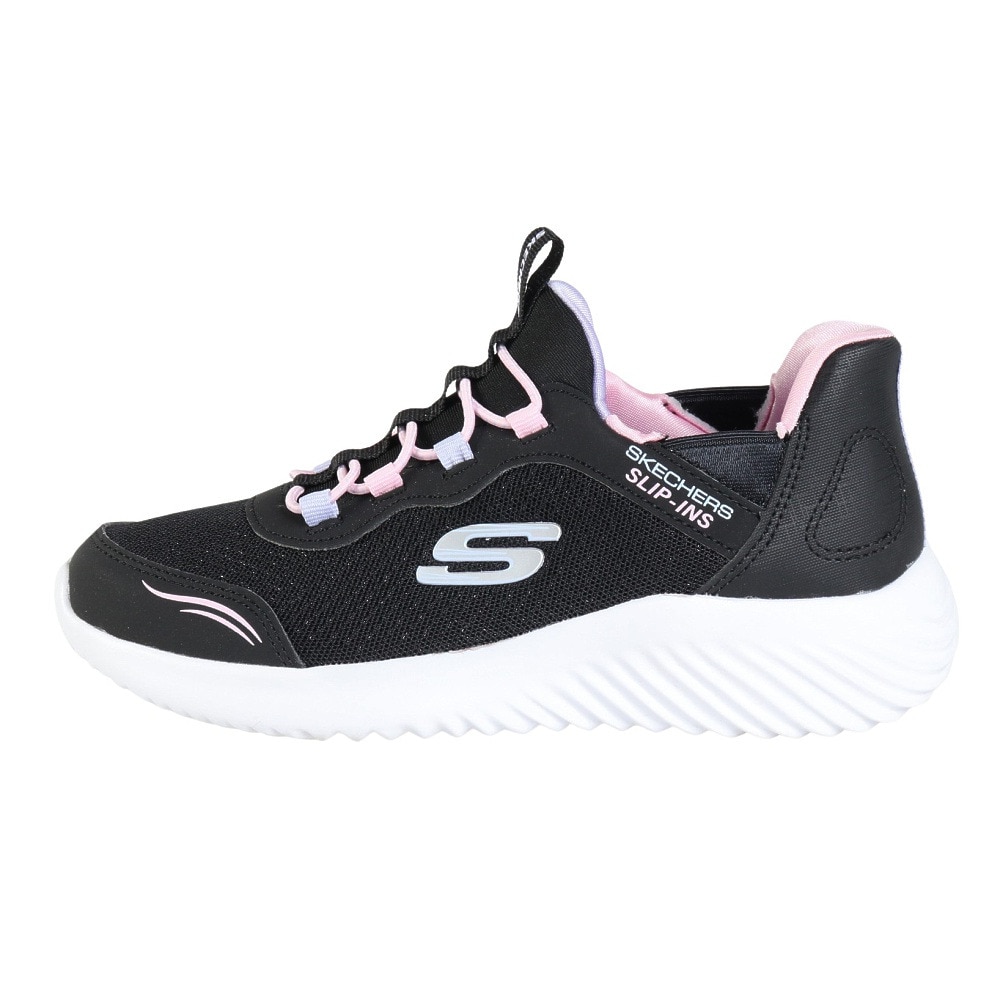 スケッチャーズ（SKECHERS）（キッズ）ジュニアスニーカー スリップインズ バウンダー シンプル キュート ブラック 303585L-BLK スポーツシューズ