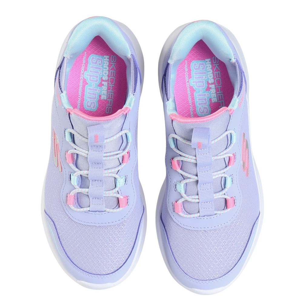 スケッチャーズ（SKECHERS）（キッズ）ジュニアスニーカー スリップインズ バウンダー シンプル キュート ラベンダー 303585L-LAV スポーツシューズ