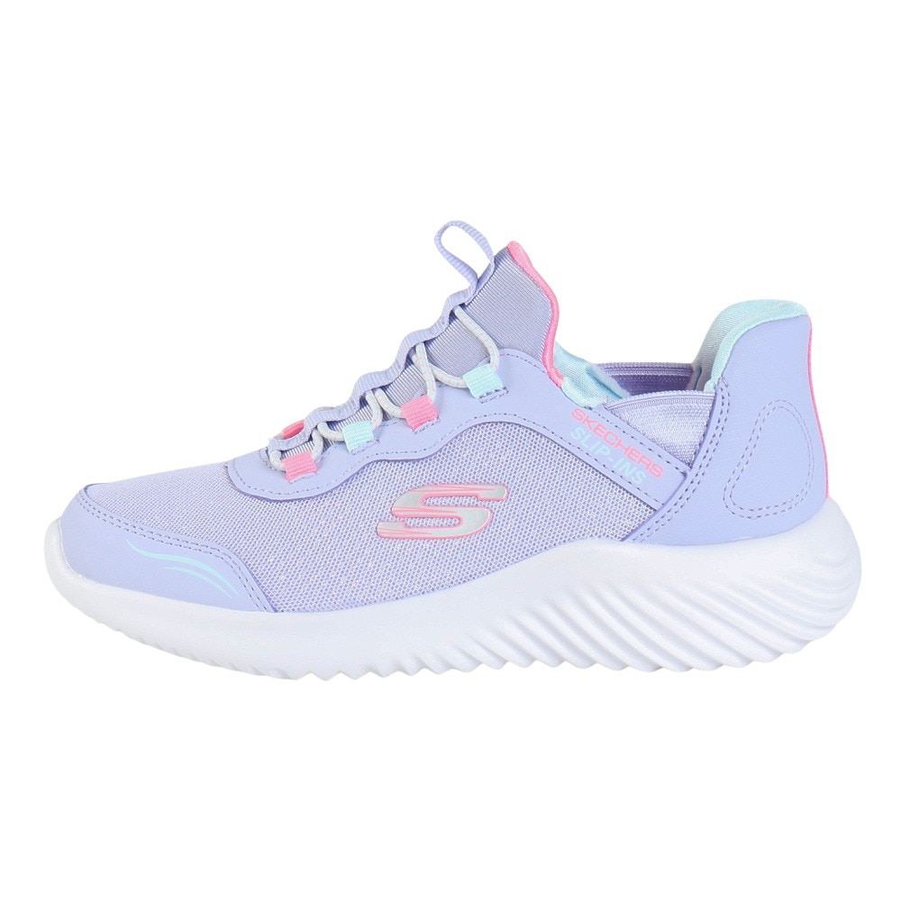 スケッチャーズ（SKECHERS）（キッズ）ジュニアスニーカー スリップインズ バウンダー シンプル キュート ラベンダー 303585L-LAV スポーツシューズ