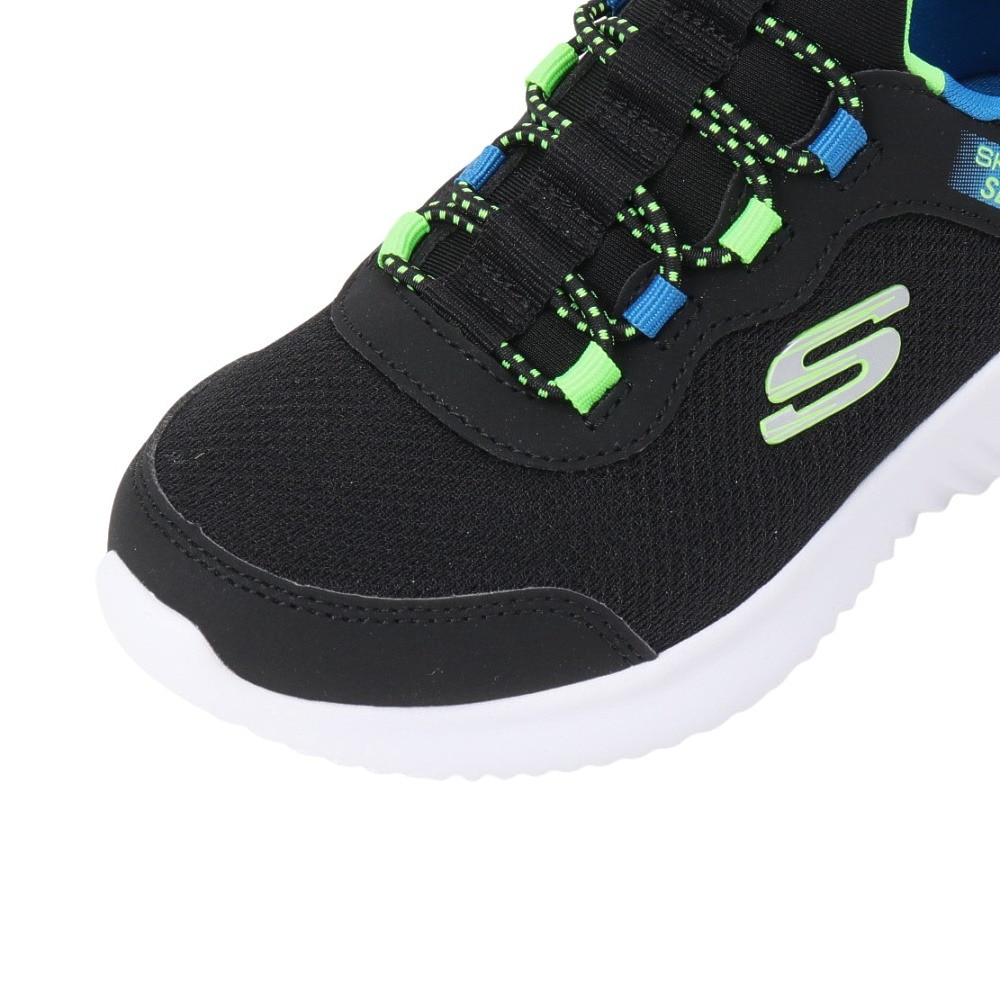 スケッチャーズ（SKECHERS）（キッズ）ジュニアスニーカー スリップインズ バウンダー ブリスクバースト 黒 403822L-BBLM スポーツシューズ ハンズフリー