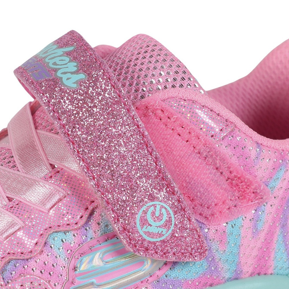 スケッチャーズ（SKECHERS）（キッズ）ジュニアスニーカー ケイリー2 スパークルフラワー ピンク 312051L-PKMT スポーツシューズ かわいい スリップオン 