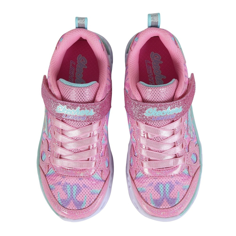 スケッチャーズ（SKECHERS）（キッズ）ジュニアスニーカー ケイリー2 スパークルフラワー ピンク 312051L-PKMT スポーツシューズ かわいい スリップオン 