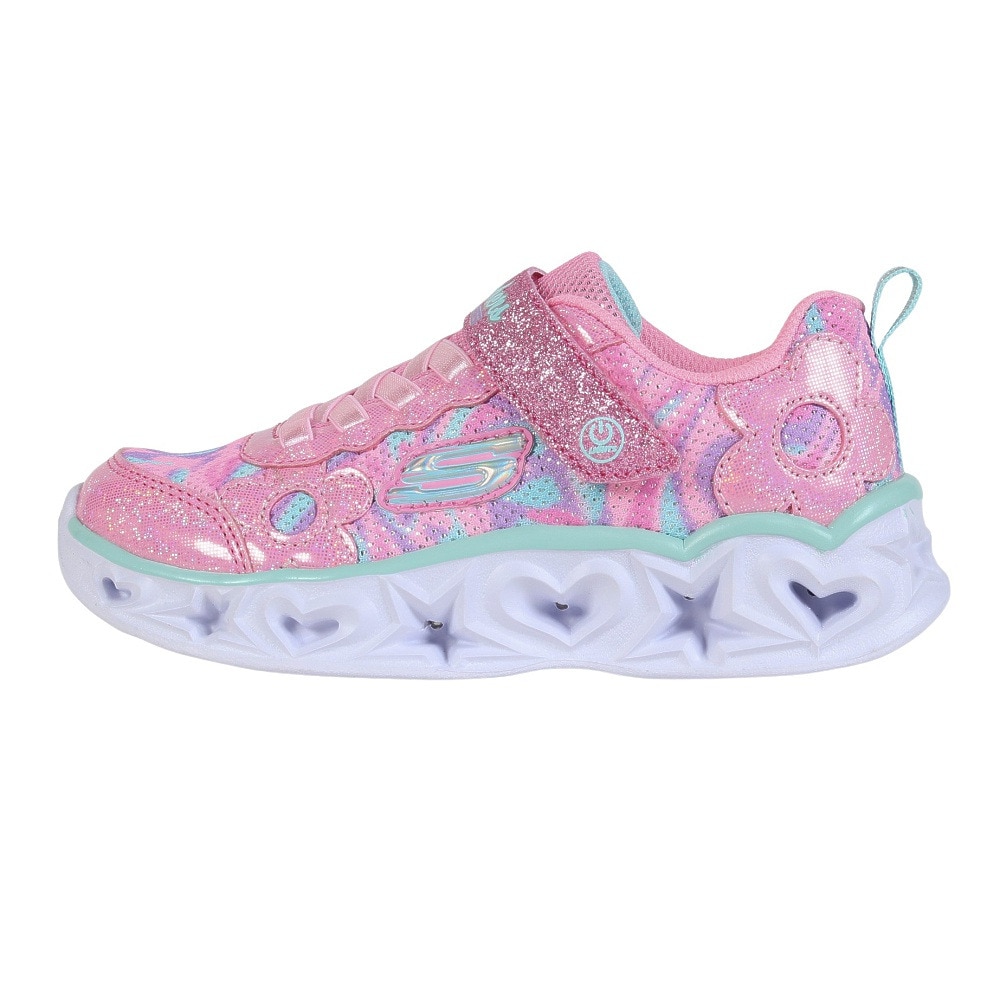 スケッチャーズ（SKECHERS）（キッズ）ジュニアスニーカー ケイリー2 スパークルフラワー ピンク 312051L-PKMT スポーツシューズ かわいい スリップオン 