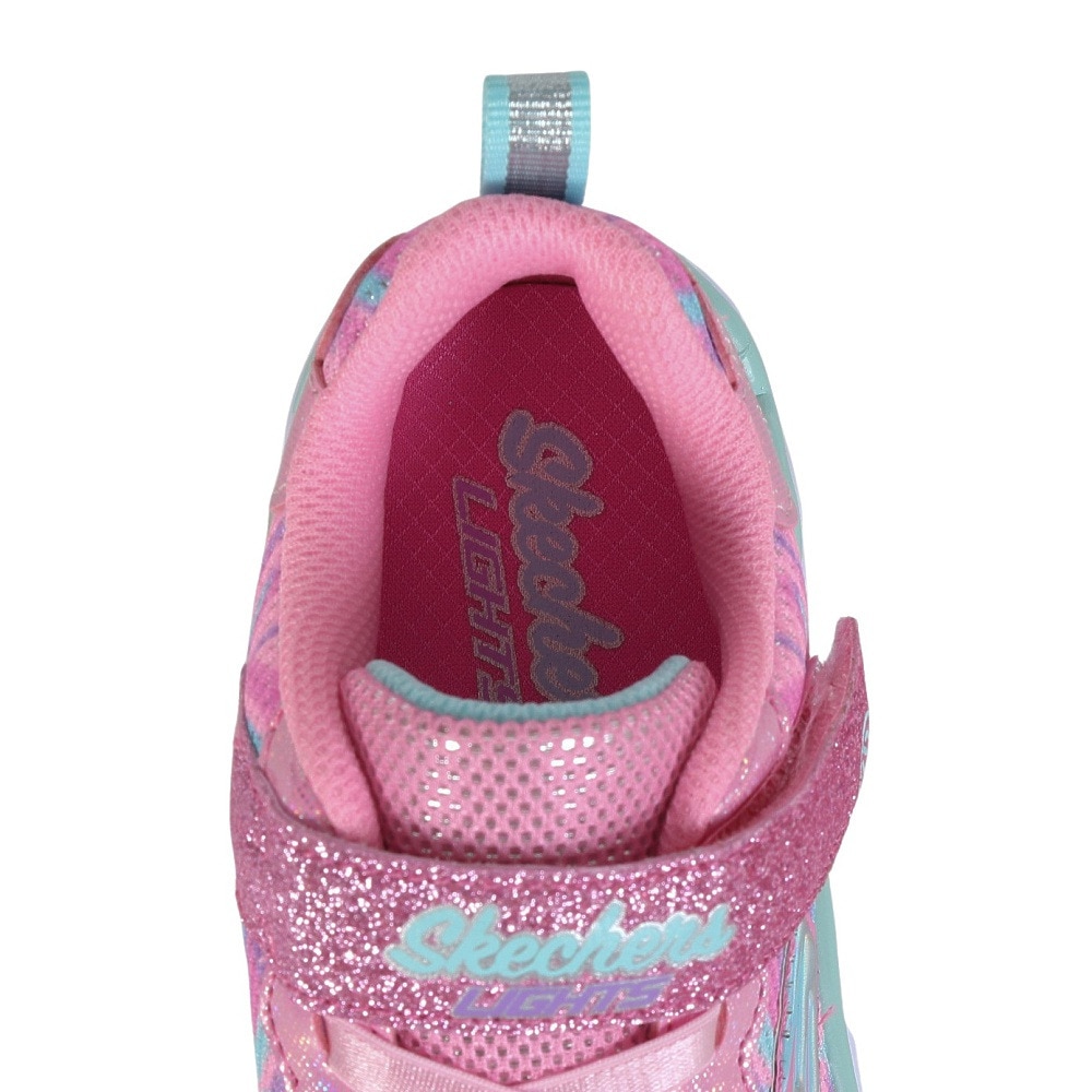 スケッチャーズ（SKECHERS）（キッズ）ジュニアスニーカー ケイリー2 スパークルフラワー ピンク 312051L-PKMT スポーツシューズ かわいい スリップオン 