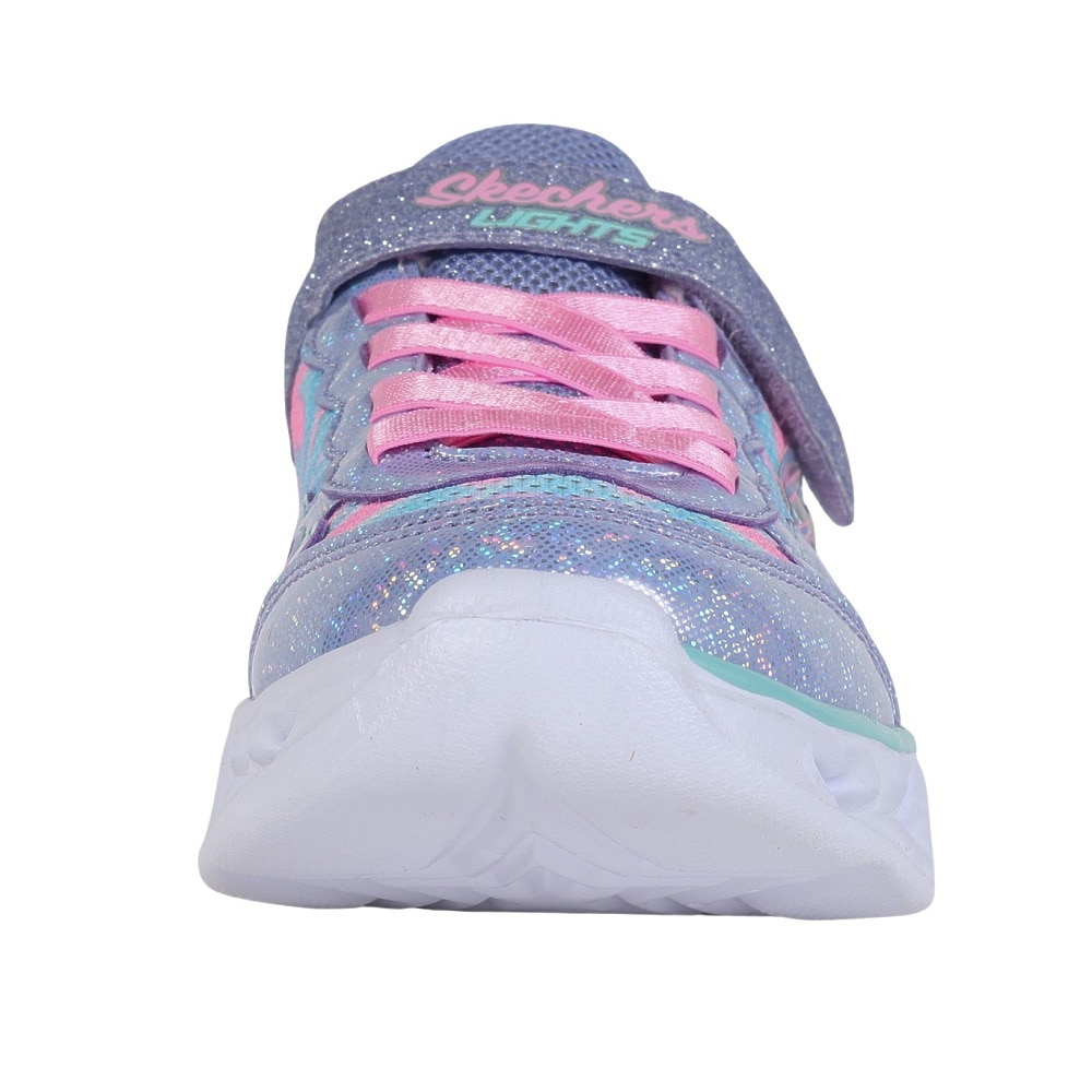スケッチャーズ（SKECHERS）（キッズ）ジュニアスニーカー ケイリー2 スパークルフラワー パープル 312051L-PWMT スポーツシューズ かわいい スリップオン 