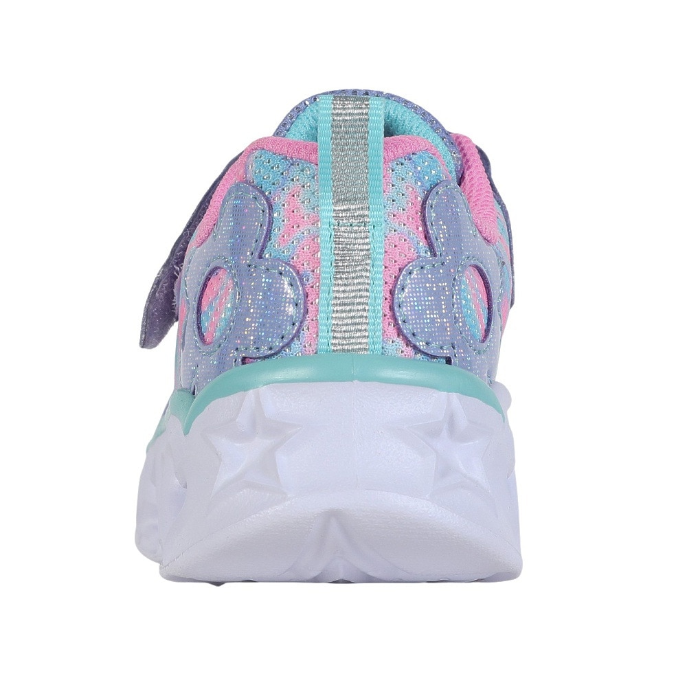 スケッチャーズ（SKECHERS）（キッズ）ジュニアスニーカー ケイリー2 スパークルフラワー パープル 312051L-PWMT スポーツシューズ かわいい スリップオン 