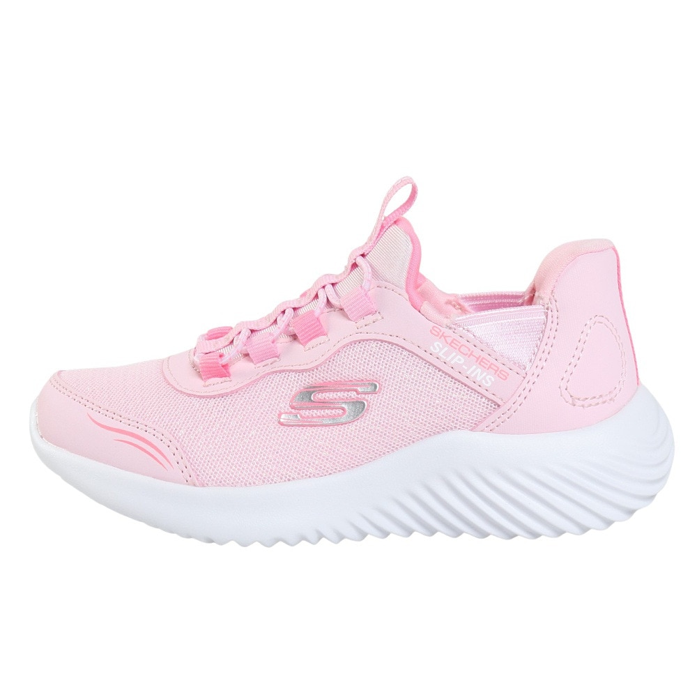 スケッチャーズ（SKECHERS）（キッズ）ジュニアスニーカー スポーツシューズ スリップインズ バウンダー シンプル キュート 303585L-LTPK