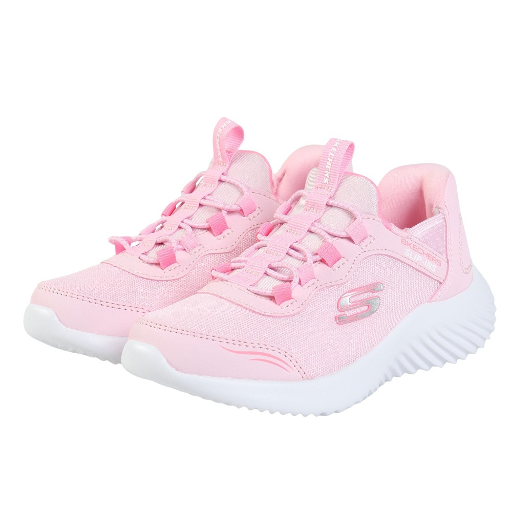 スケッチャーズ（SKECHERS）（キッズ）ジュニアスニーカー スポーツシューズ スリップインズ バウンダー シンプル キュート 303585L-LTPK