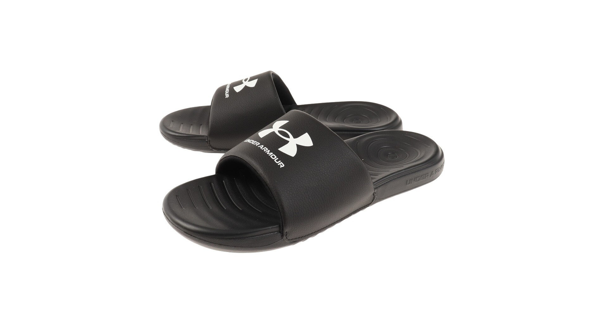 アンダーアーマー UA M Ansa Fix SL 3023761 004 メンズ シャワーサンダル ブラック×ホワイト UNDER ARMOUR