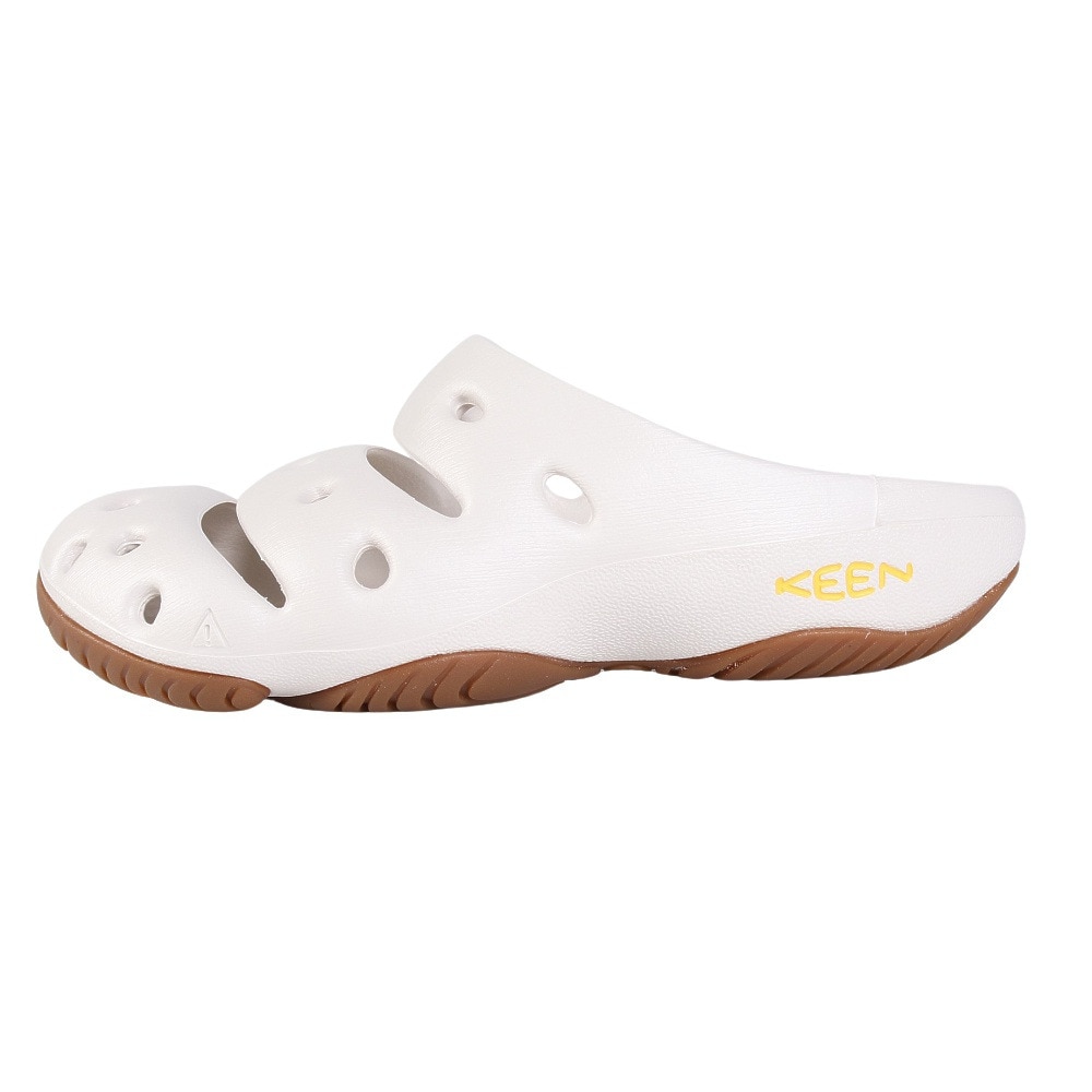 キーン（KEEN）（メンズ）スポーツサンダル ヨギ ホワイト 1028521 シャワーサンダル 軽量 クッション性 通気性 抗菌防臭加工 タウン レジャー プール