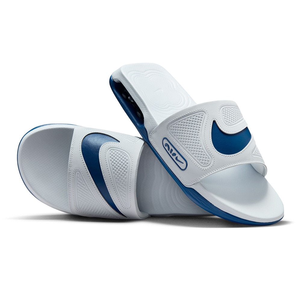 ナイキ（NIKE）（メンズ）スポーツサンダル エア マックス シロ スライド ホワイト ブルー DC1460-012 シャワサン レジャー ビーチ プール タウン 快適