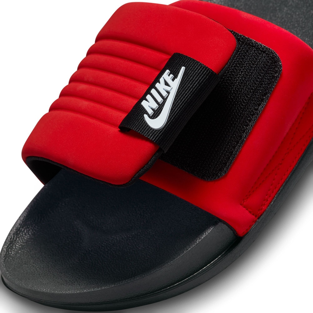 ナイキ（NIKE）（メンズ）スポーツサンダル オフコートアジャストスライド レッド ブラック DQ9624-600 シャワサン 軽量 クッション性 面ファスナー タウン