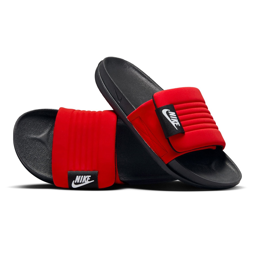 ナイキ（NIKE）（メンズ）スポーツサンダル オフコートアジャストスライド レッド ブラック DQ9624-600 シャワサン 軽量 クッション性 面ファスナー タウン
