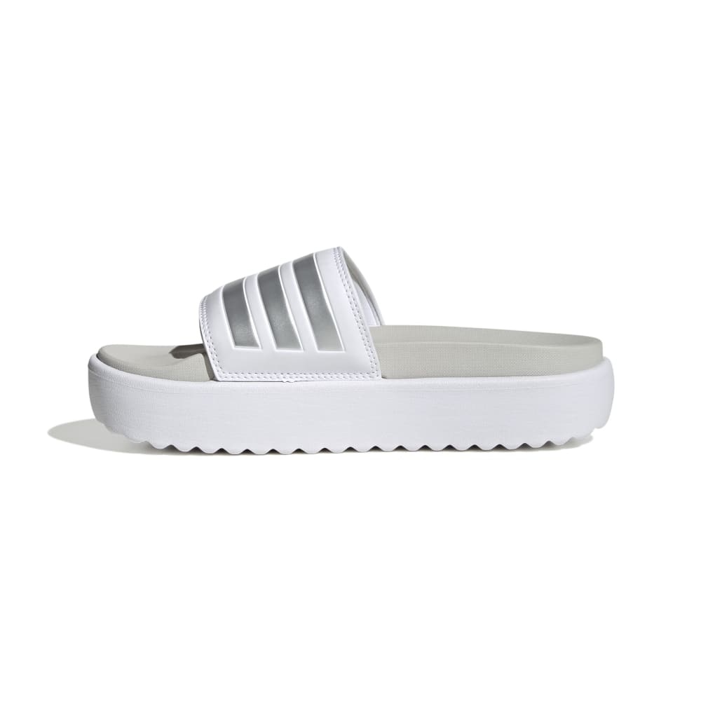 アディダス（adidas）（レディース）サンダル アディレッタプラットフォームサンダル ホワイト IE9703 シャワサン 厚底 クッション性 レジャー プール★★★