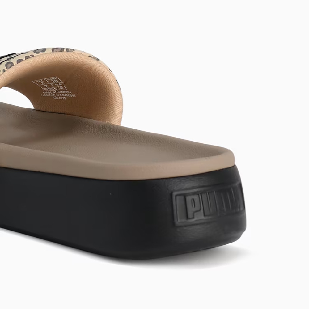 プーマ（PUMA）（レディース）スポーツサンダル プラットフォーム スライド レオ ブラウン 40249501 シャワーサンダル アウトドア レジャー ビーチサンダル