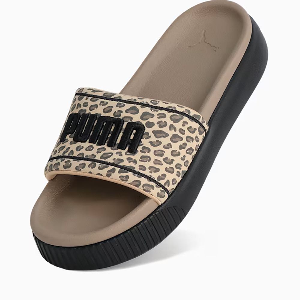 プーマ（PUMA）（レディース）スポーツサンダル プラットフォーム スライド レオ ブラウン 40249501 シャワーサンダル アウトドア レジャー ビーチサンダル