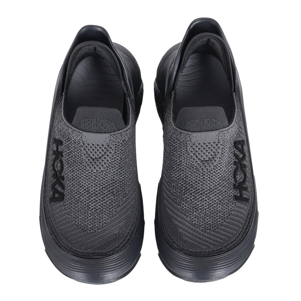 ホカ（HOKA）（メンズ、レディース）スニーカー リストア TC レギュラー ブラック 1134532-BBLC リカバリー リラックス シューズ スリッポン 厚底