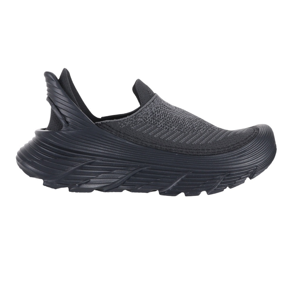 ホカ（HOKA）（メンズ、レディース）スニーカー リストア TC レギュラー ブラック 1134532-BBLC リカバリー リラックス シューズ スリッポン 厚底