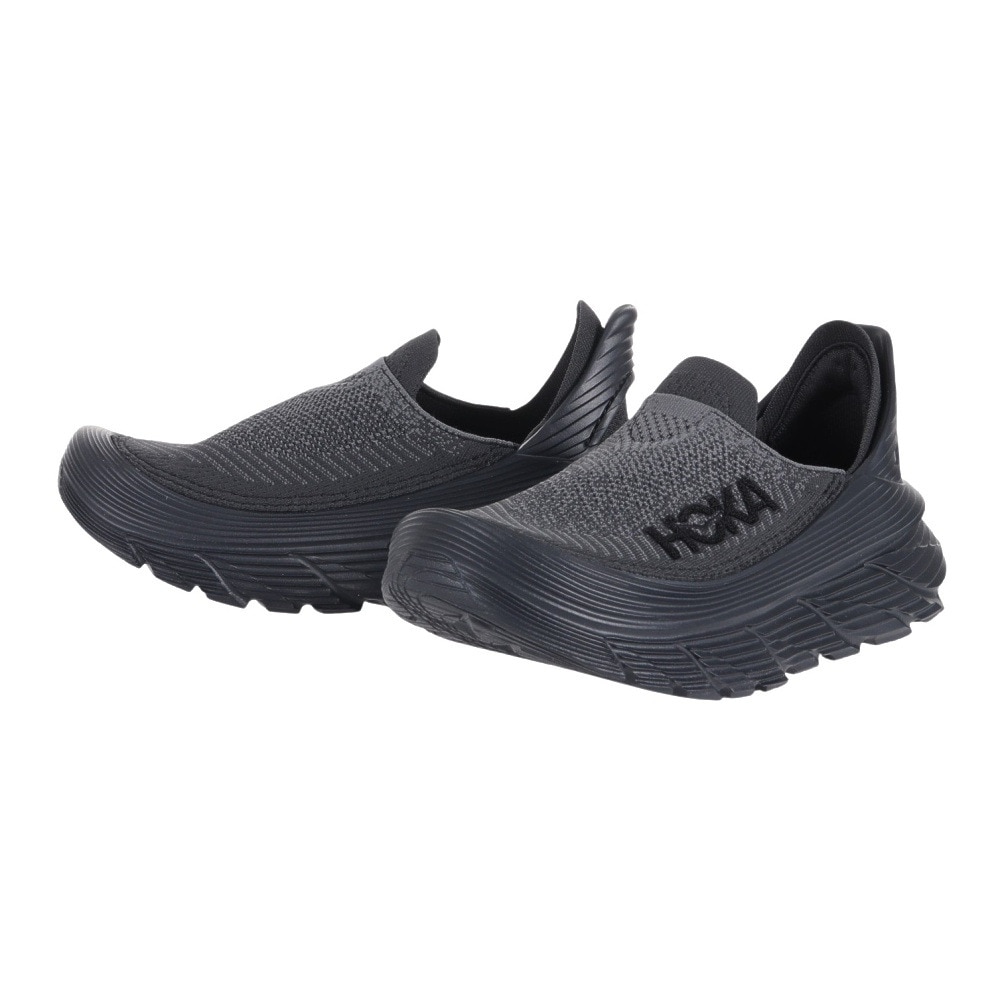 ホカ（HOKA）（メンズ、レディース）スニーカー リストア TC レギュラー ブラック 1134532-BBLC リカバリー リラックス シューズ スリッポン 厚底