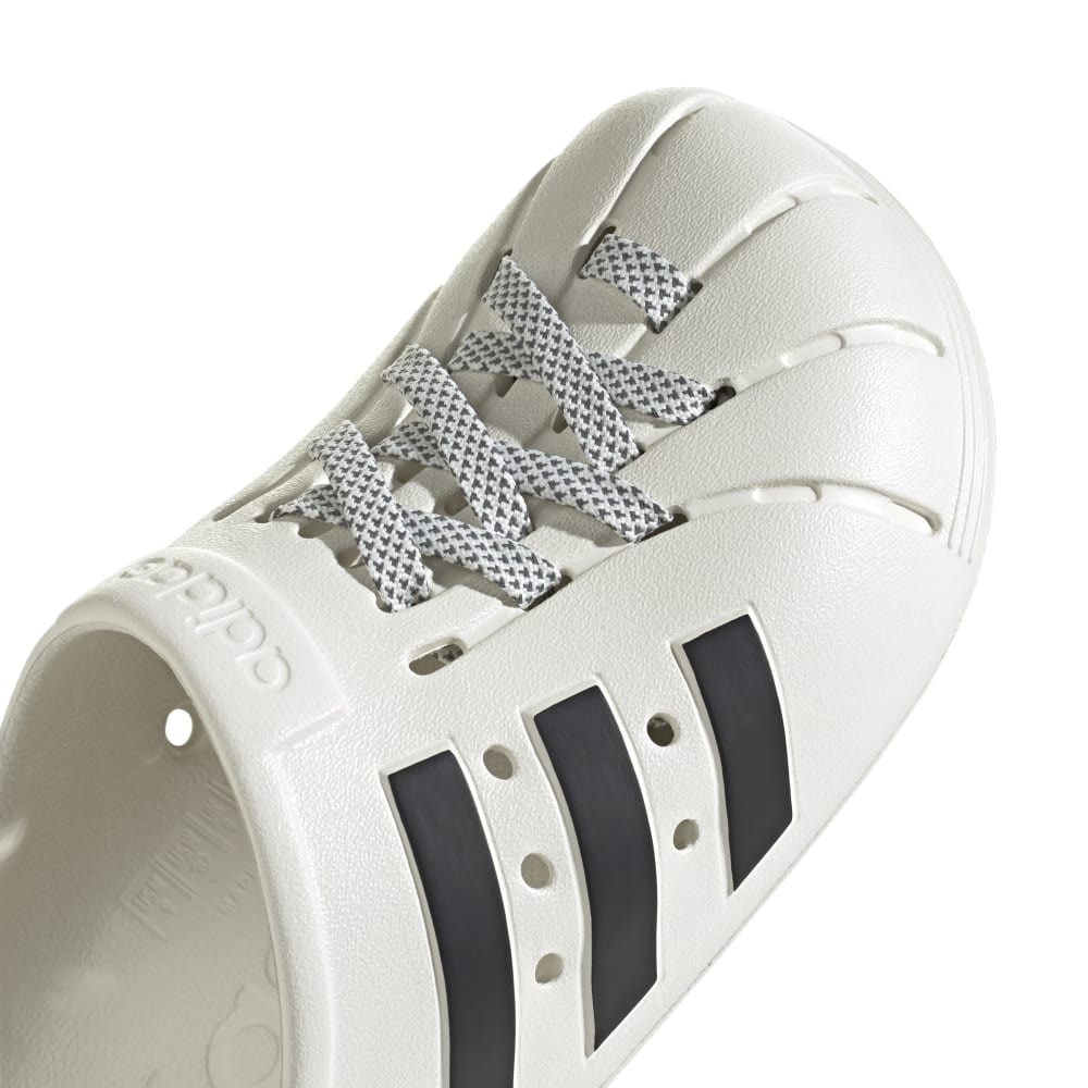 アディダス（adidas）（メンズ、レディース）スポーツサンダル アディレッタクロッグ ホワイト JH9849 シャワサン スリッポン 通気性 タウン 日常履き プール