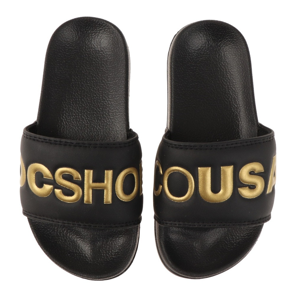 ディーシー・シュー（DC SHOE）（キッズ）DC SLIDE ブラック ゴールド DK202001BG3 ジュニア シャワサン プール シャワーサンダル レジャー 子供靴 ビーチ
