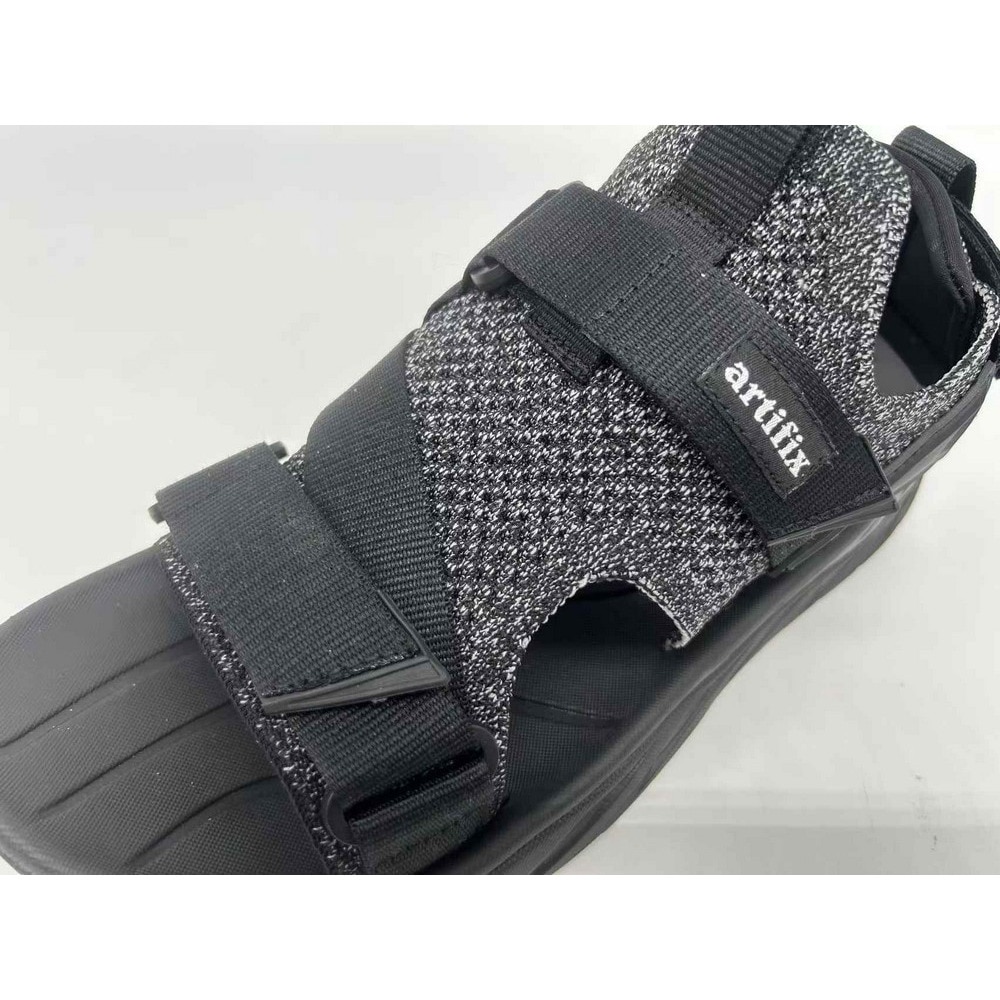 artifix（メンズ）ストラップサンダル ブラック グレー 85080BKGRAY スポーツサンダル レジャー アウトドア 軽量 クッション性 普段履き 快適 