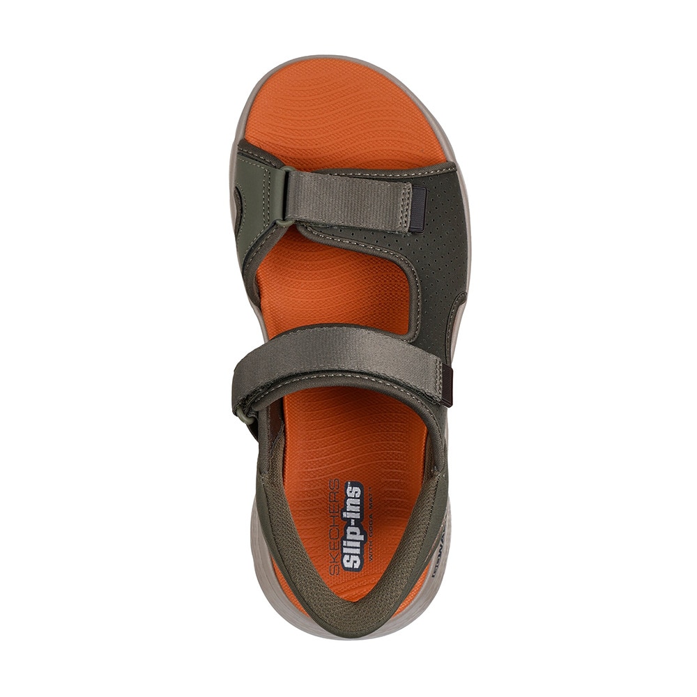 スケッチャーズ（SKECHERS）（メンズ）ストラップサンダル リップインズ ゴーウォーク フレックス SD イージー エントリー 229210-OLV