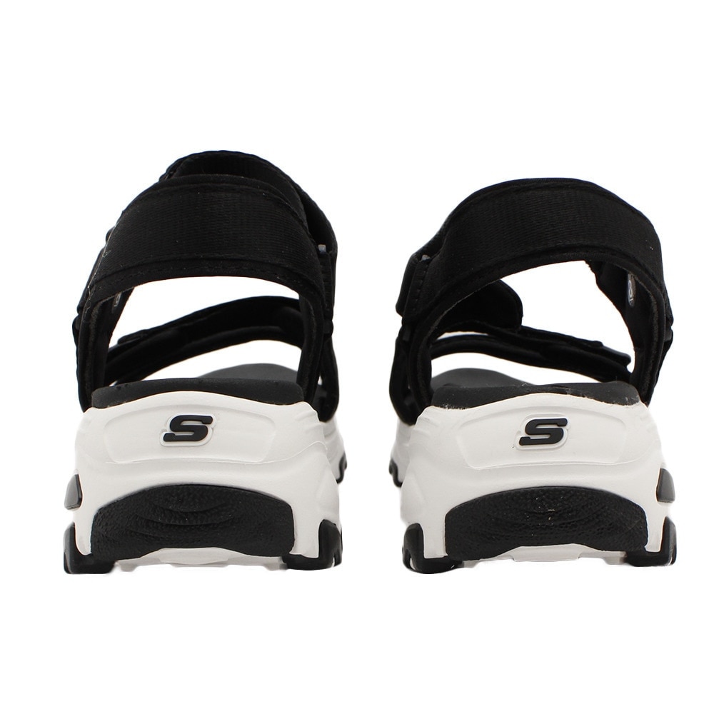 スケッチャーズ（SKECHERS）（レディース）スポーツサンダル ディーライツフレッシュキャッチ ブラック 31514 面ファスナー ストラップ 厚底 タウン レジャー