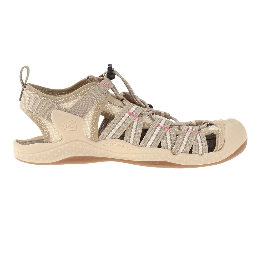 キーン（KEEN）（レディース）スポーツサンダル ドリフト クリーク H2 ベージュ 1026127 ストラップサンダル 速乾性 クッション性 軽量 レジャー タウン
