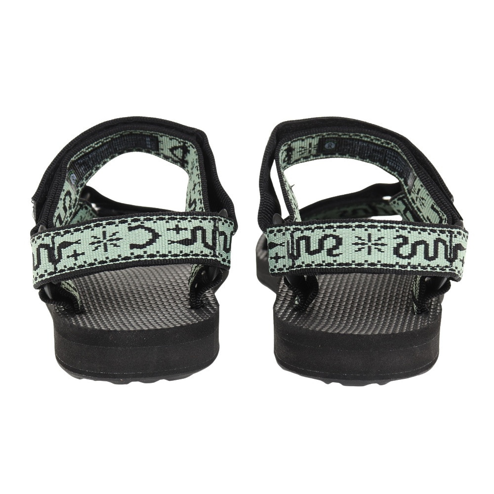 テバ（Teva）（レディース）サンダル オリジナル ユニバーサル ブラック グリーン 1003987-BNBS ストラップサンダル 面ファスナー 速乾性 軽量