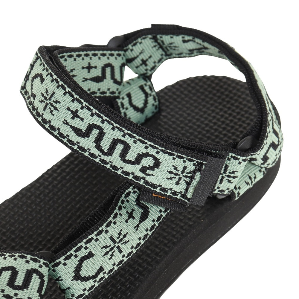 テバ（Teva）（レディース）サンダル オリジナル ユニバーサル ブラック グリーン 1003987-BNBS ストラップサンダル 面ファスナー 速乾性 軽量