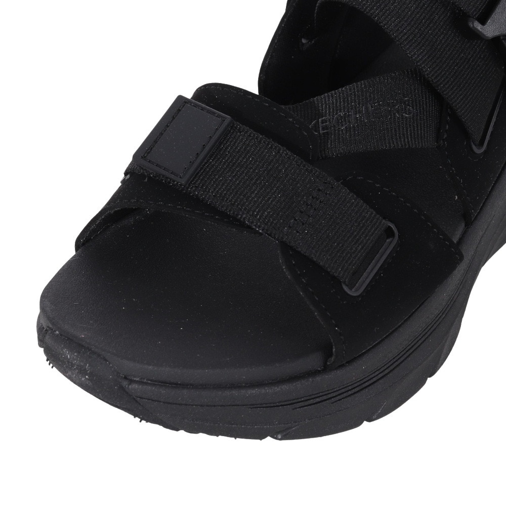 スケッチャーズ（SKECHERS）（レディース）サンダル デラックス ウォーカー ブラック 119820-BBK ストラップ クッション性 レジャー タウン 