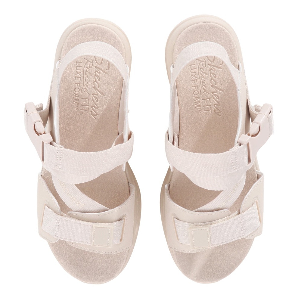 スケッチャーズ（SKECHERS）（レディース）サンダル デラックス ウォーカー ベージュ 119820-NAT ストラップ クッション性 レジャー タウン