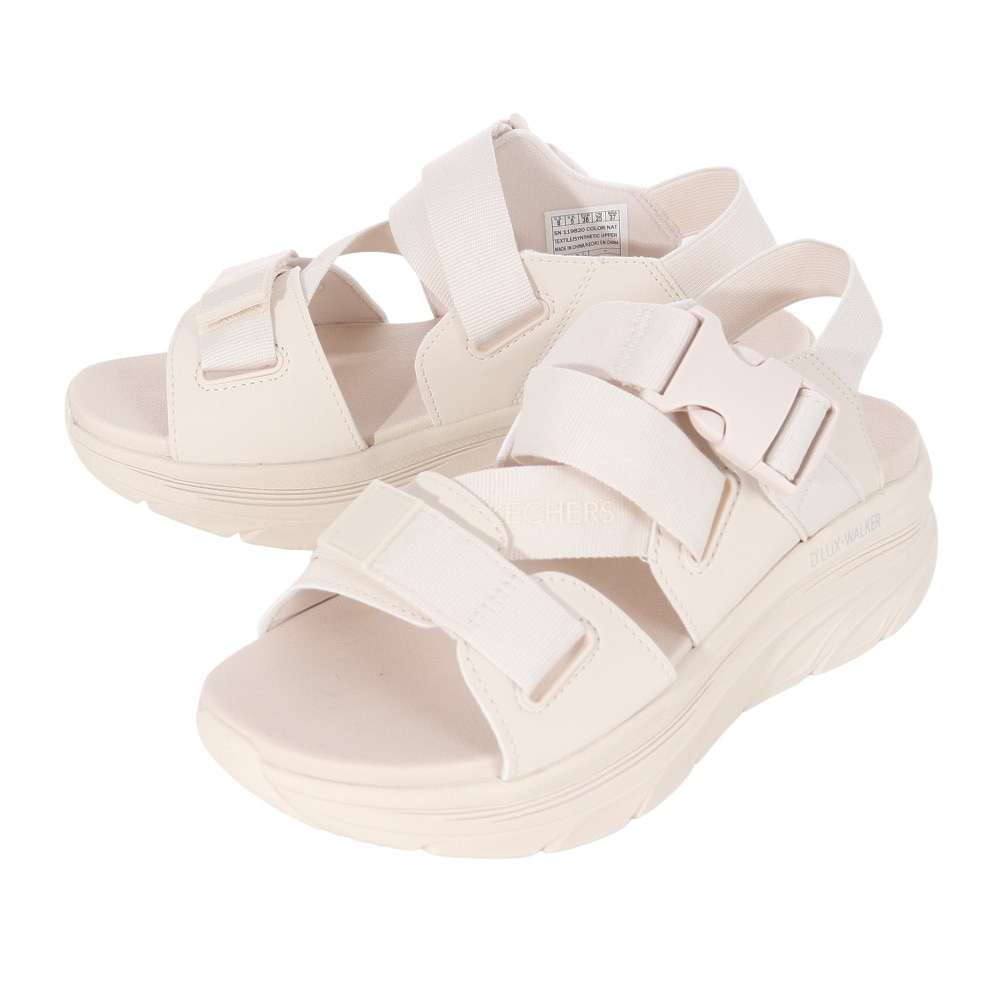 スケッチャーズ（SKECHERS）（レディース）サンダル デラックス ウォーカー ベージュ 119820-NAT ストラップ クッション性 レジャー タウン