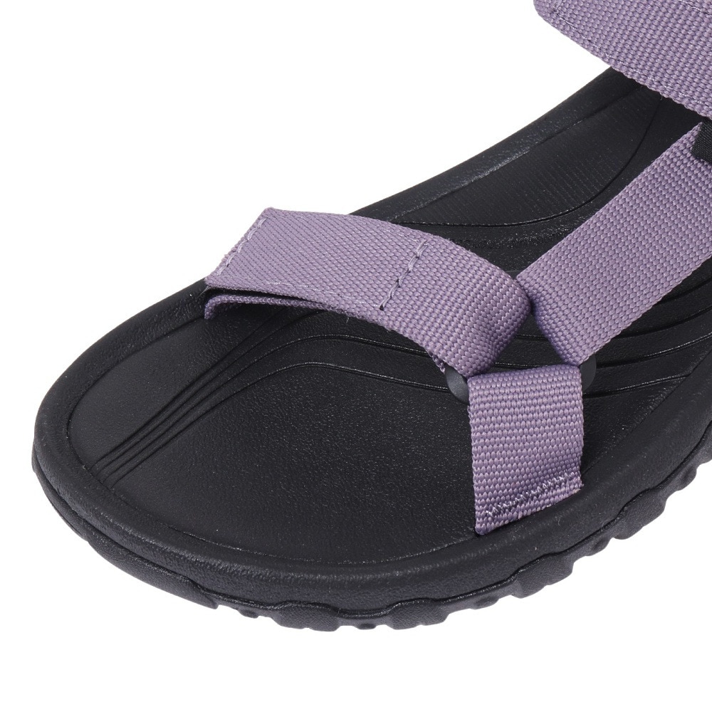テバ（Teva）（レディース）サンダル ハリケーン4 ブラック パープル 1093378-GYR ストラップサンダル 面ファスナー カジュアル タウン レジャー 