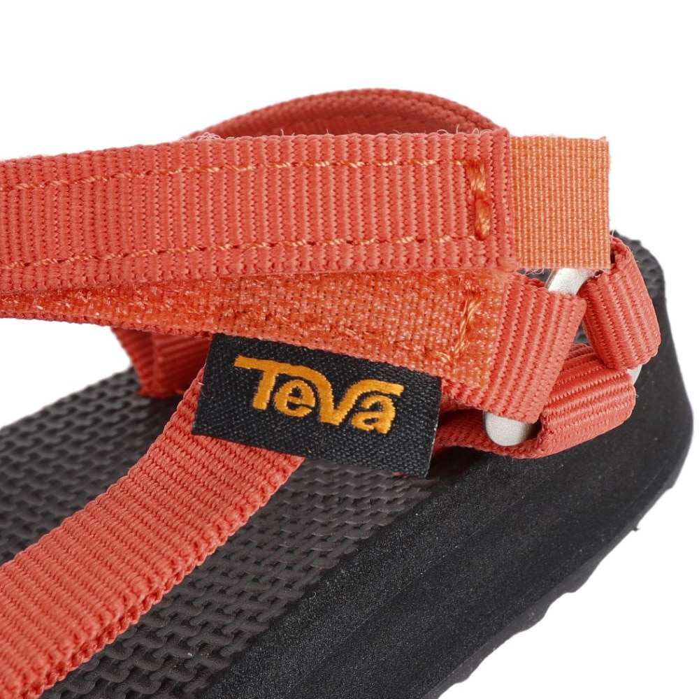 テバ（Teva）（レディース）スポーツサンダル オリジナルユニバーサルスリム ブラック オレンジ 1150110-TGLY ストラップサンダル 軽量 抗菌 面ファスナー
