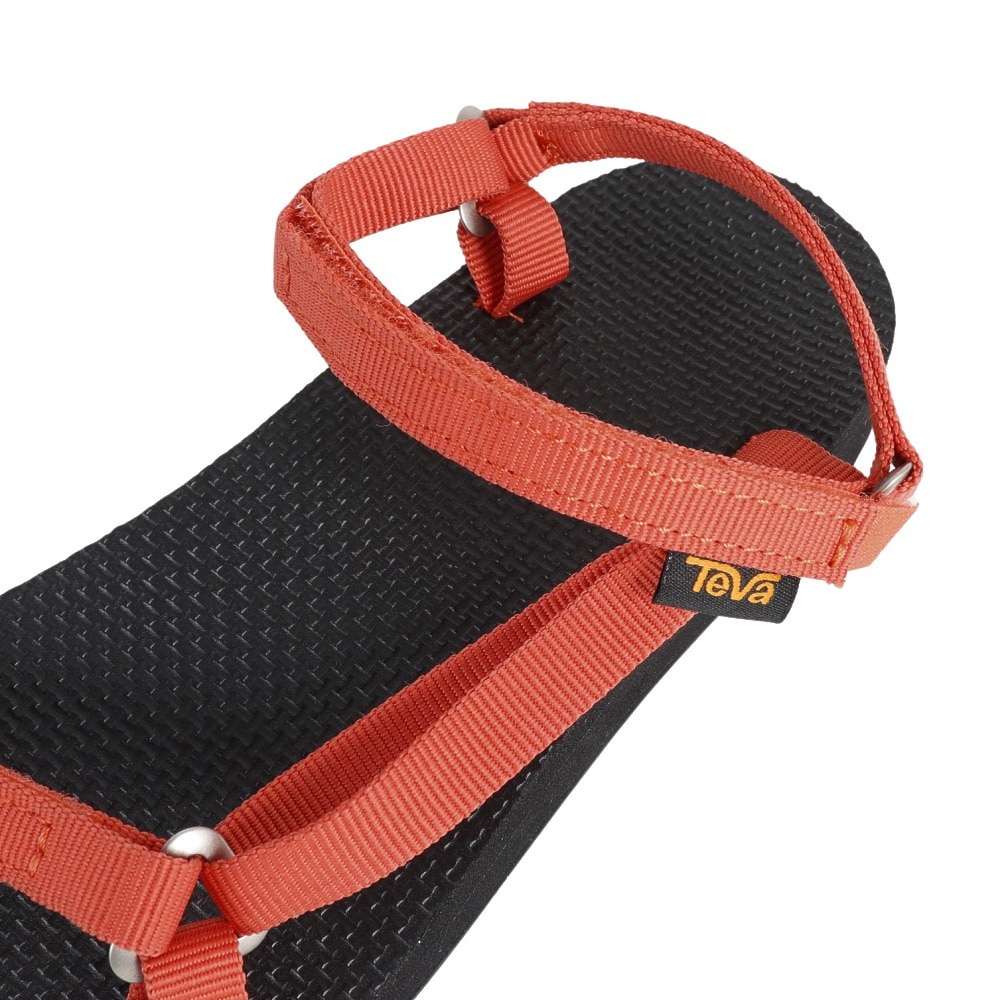 テバ（Teva）（レディース）スポーツサンダル オリジナルユニバーサルスリム ブラック オレンジ 1150110-TGLY ストラップサンダル 軽量 抗菌 面ファスナー