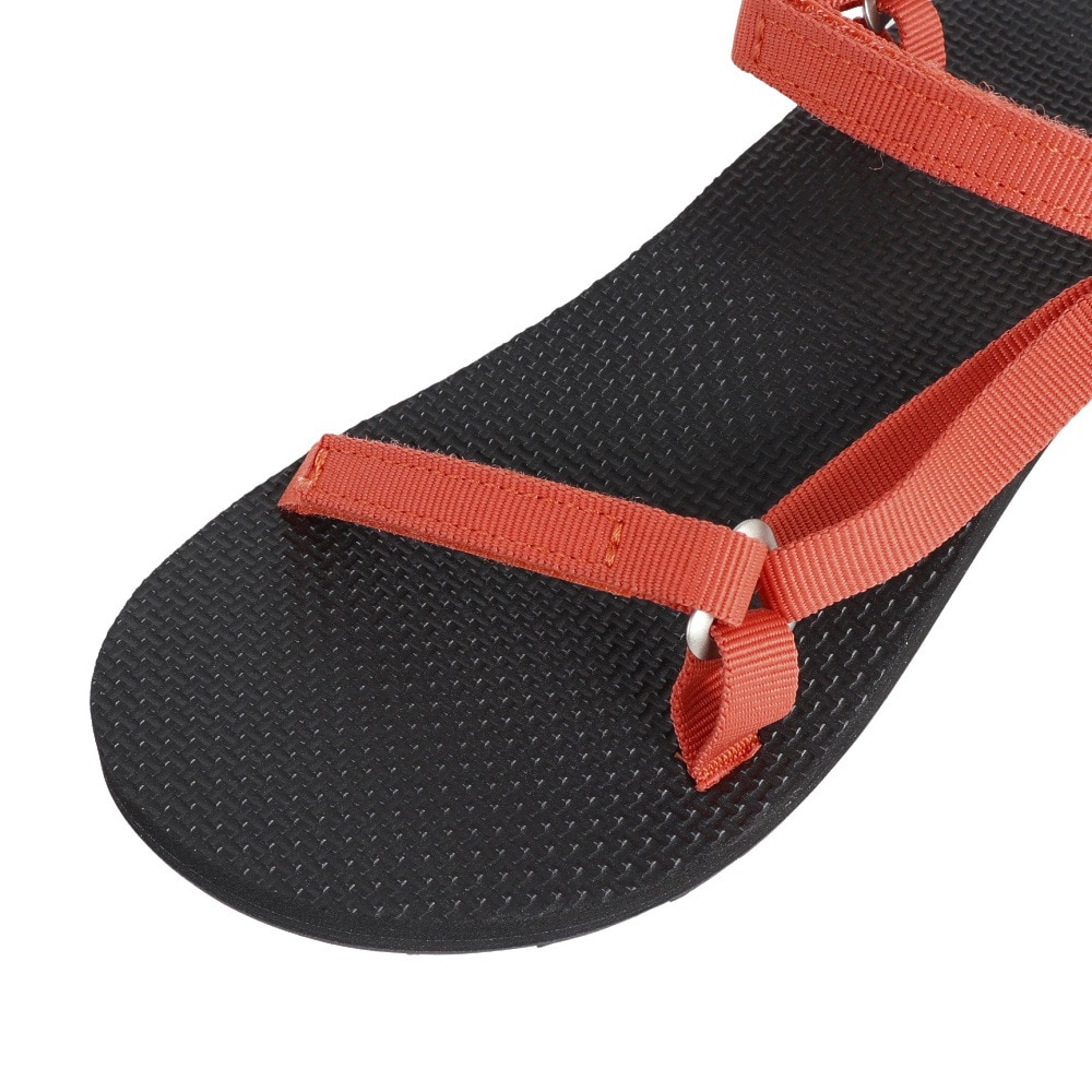 テバ（Teva）（レディース）スポーツサンダル オリジナルユニバーサルスリム ブラック オレンジ 1150110-TGLY ストラップサンダル 軽量 抗菌 面ファスナー