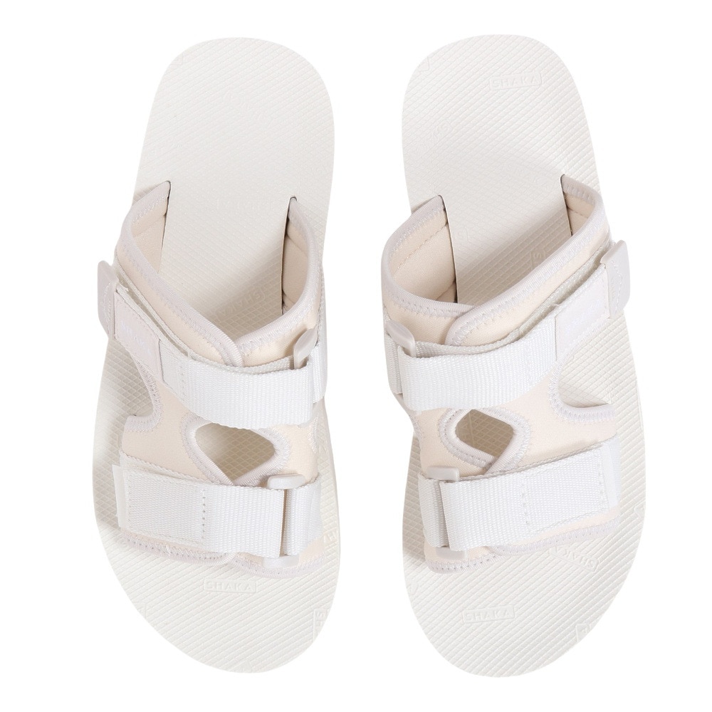 シャカ（SHAKA）（レディース）サンダル チルアウト GE アイボリー SK-285 Linen ストラップサンダル 面ファスナー タウン 日常履き レジャー