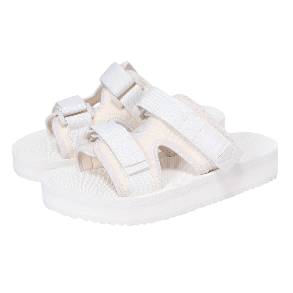 シャカ（SHAKA）（レディース）サンダル チルアウト GE アイボリー SK-285 Linen ストラップサンダル 面ファスナー タウン 日常履き レジャー