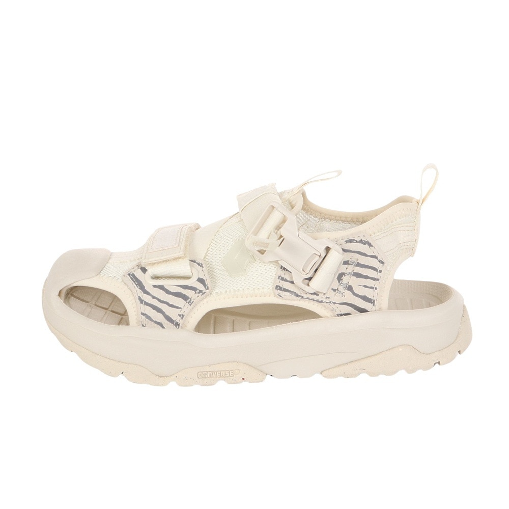 コンバース（CONVERSE）（レディース）スポーツサンダル MSD CP 2 ホワイト ブラック 34201841 ストラップ 水陸両用サンダル アウトドア タウン アニマル柄