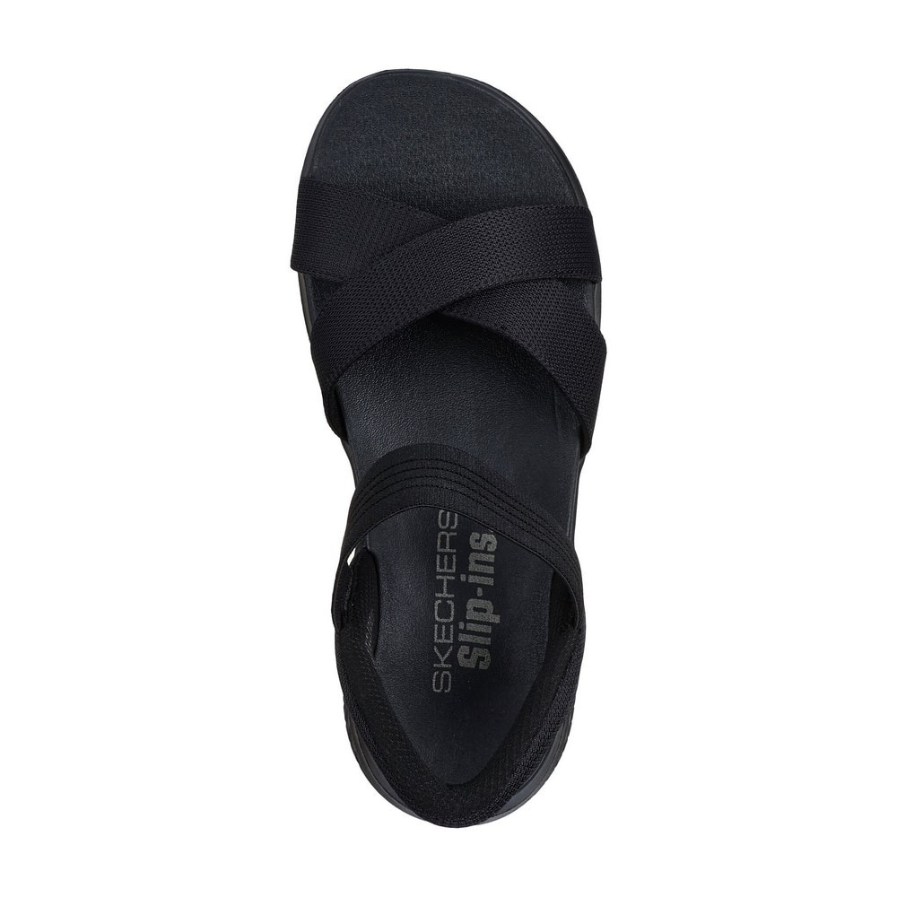 スケッチャーズ（SKECHERS）（レディース）ストラップサンダル スリップインズ ウルトラ フレックス 3.0 ネバー ベター 119975-BBK