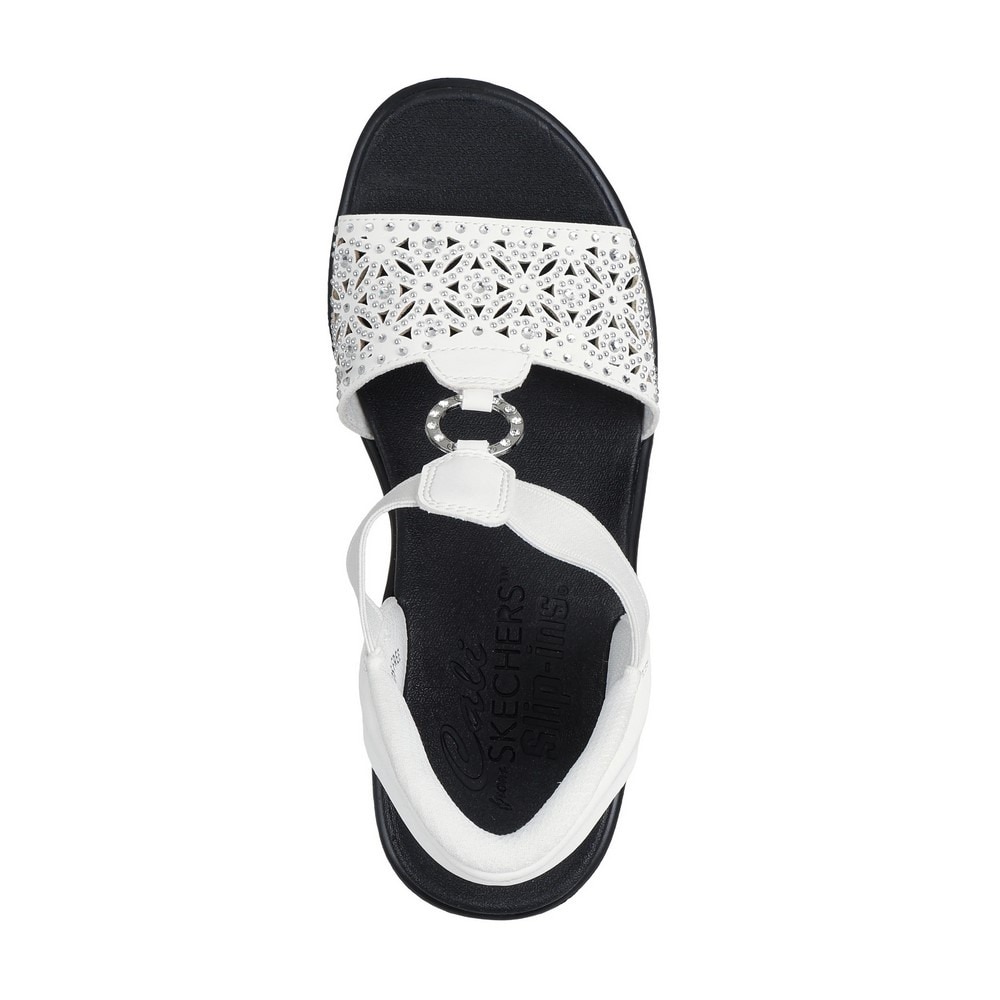 スケッチャーズ（SKECHERS）（レディース）ストラップサンダル スリップインズ:ランブル オン - ダンシング アウェイ 119619-WHT