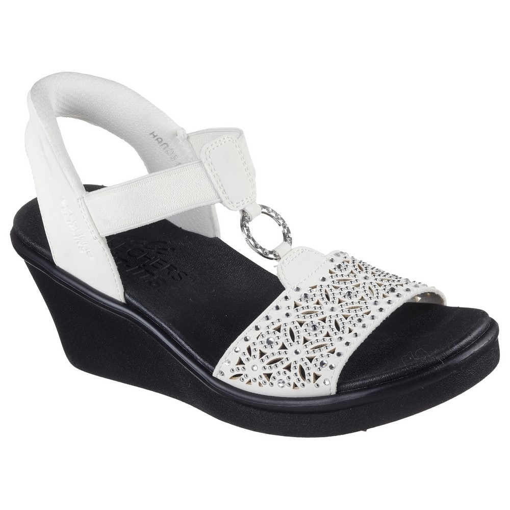 スケッチャーズ（SKECHERS）（レディース）ストラップサンダル スリップインズ:ランブル オン - ダンシング アウェイ 119619-WHT
