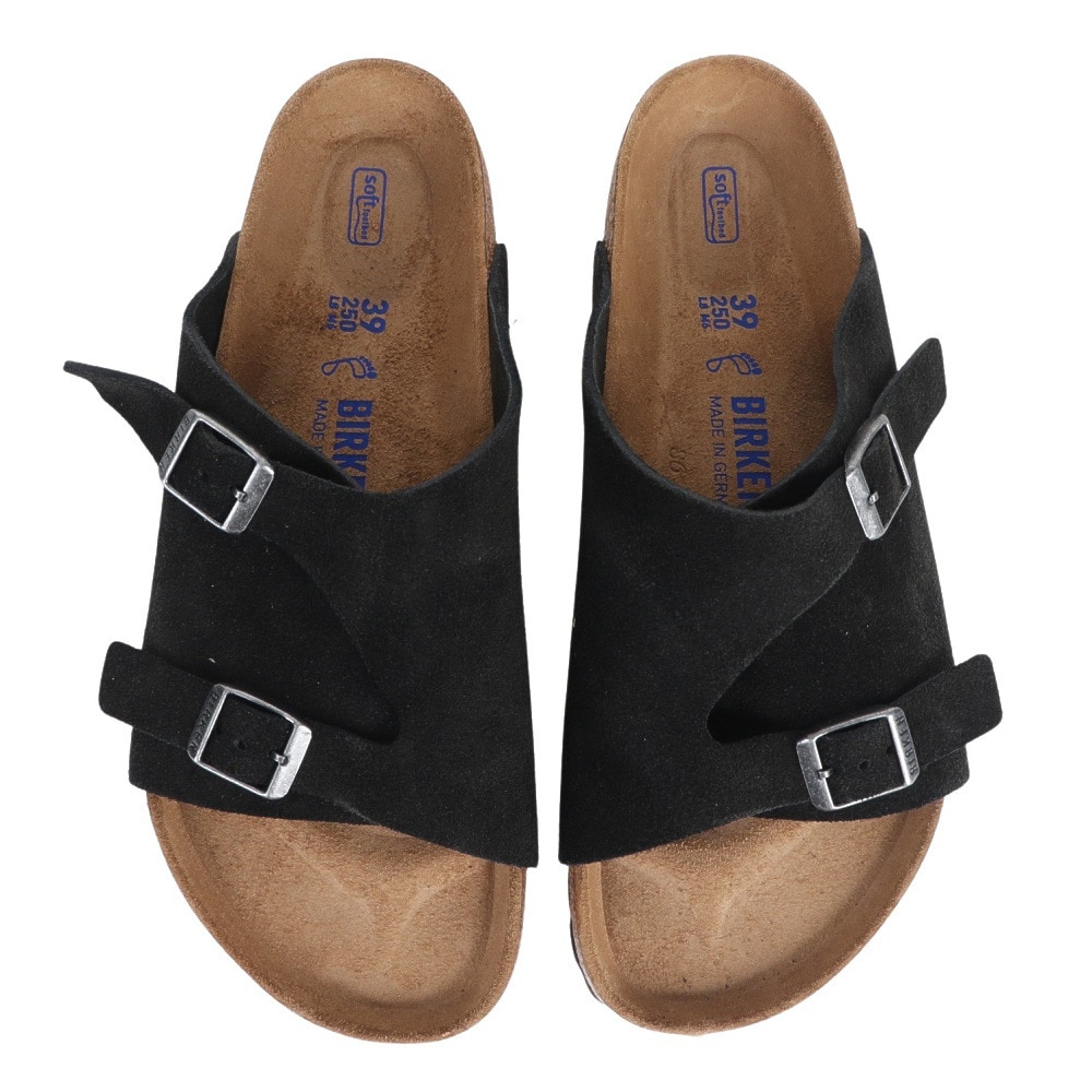 ビルケンシュトック（BIRKENSTOCK）（メンズ、レディース）ストラップサンダル チューリッヒ ソフトフットベッド ブラック 1009528 スポーツ カジュアル タウン