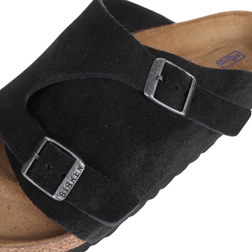 ビルケンシュトック（BIRKENSTOCK）（メンズ、レディース）ストラップサンダル チューリッヒ ソフトフットベッド ブラック 1009528 スポーツ カジュアル タウン